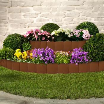 RUCO Zahradní palisáda, hladká, hnědá, 10 ks