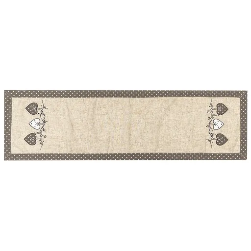 BO-MA Trading Vánoční běhoun Srdíčka puntík šedá, 40 x 140 cm