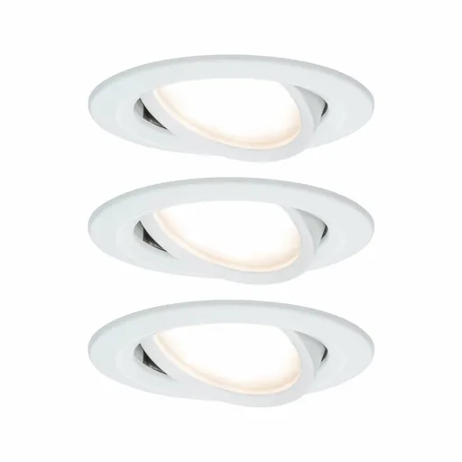 PAULMANN Vestavné svítidlo LED Nova kruhové 3x6,5W bílá mat nastavitelné 3-krokové-stmívatelné 934.85 P 93485