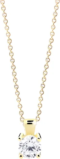 Cutie Jewellery Něžný přívěsek ze žlutého zlata s čirým zirkonem Z8010-40-10-X-1