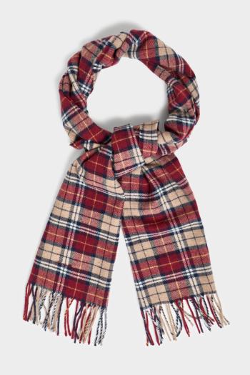 ŠÁLA GANT MULTI CHECK SCARF PLUMPED RED