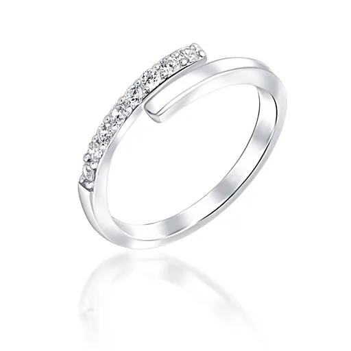 JVD Moderní stříbrný prsten se zirkony SVLR0654XE9BI 54 mm