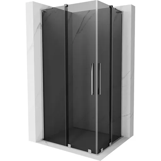 MEXEN/S Velar L Duo sprchový kout, posuvné dveře 100 x 90, grafit, chrom 871-100-090-02-43-01