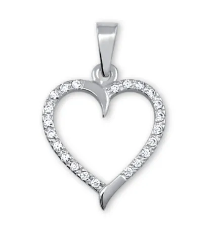 Soliter Zlatý přívěsek Srdce s čirými krystaly 249 001 00462 07