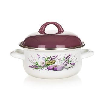 Banquet LAVENDER smaltovaný kastrol 22 cm, pr. 22 cm