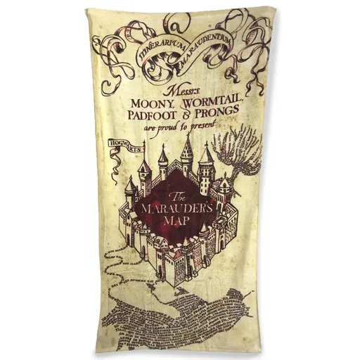 Groovy UK Limited Osuška Harry Potter 1 Pobertův plánek, 75x150 cm