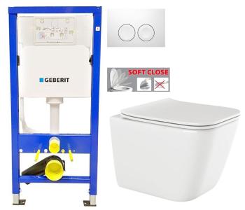 GEBERIT DuofixBasic s bílým tlačítkem DELTA21 + WC INVENA PAROS  + SEDÁTKO 458.103.00.1 21BI RO1