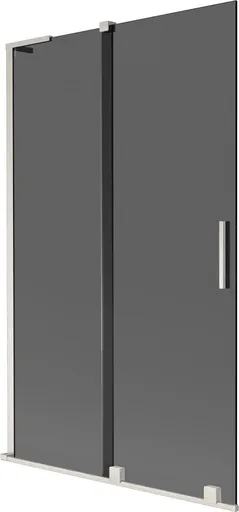 MEXEN/S Velar L dvoukřídlá posuvná vanová zástěna 110 x 150, grafit, nikl kartáčovaný 896-110-003-41-97