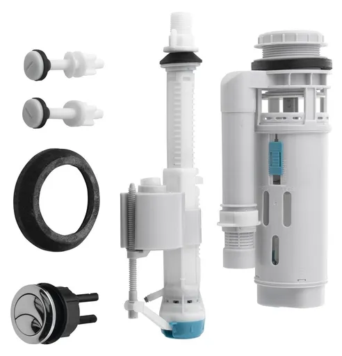 SAPHO Splachovací souprava s DUAL tlačítkem 59mm, spodní napouštění, chrom NDPC102-4