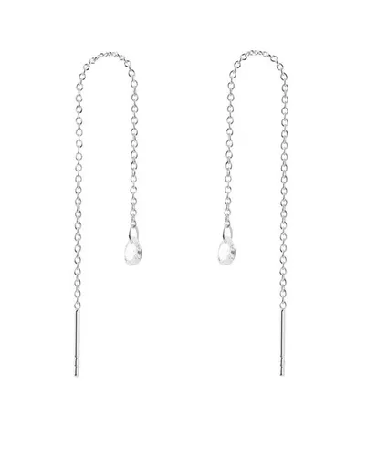 PDPAOLA Půvabné stříbrné náušnice s řetízky Waterfall Essentials AR02-876-U