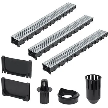 Odtokové kanály 3 ks pozinkovaná ocel 3 m