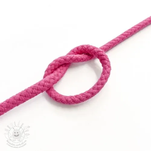 Bavlněná šňůra 5 mm fuchsia