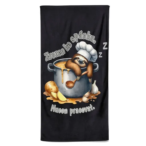 Osuška Zrozen ke spánku – kuchař (Velikost osušky: 70x140cm)