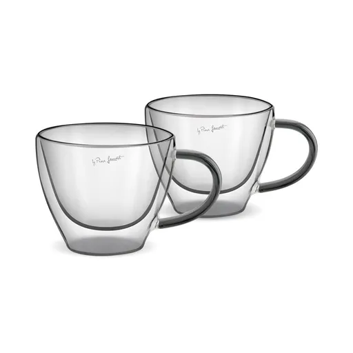 LAMART LT9117 Vaso sklenice cappuccino 190 ml 2 ks černé