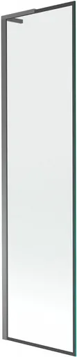 MEXEN/S Next L vanová zástěna FIX 50 x 150, černá vzor, grafit metal 895-050-000-03-70-95