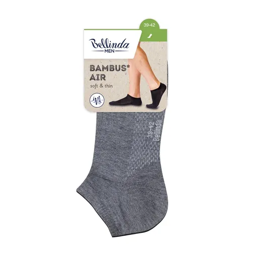 Bellinda Pánské nízké bambusové ponožky vel. 39–42 1 pár šedé