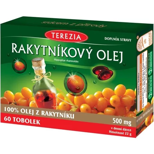 TEREZIA RAKYTNÍKOVÝ OLEJ 100% 60 TOBOLEK Olejové kapsle, , velikost