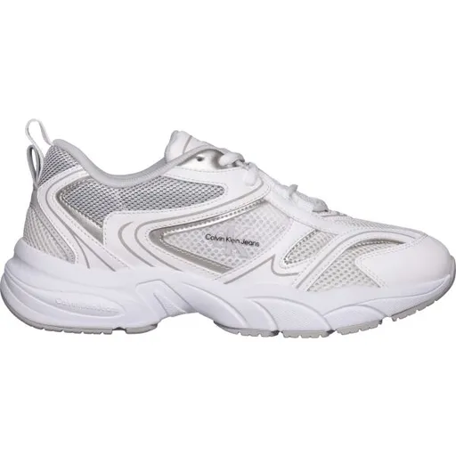 Calvin Klein RETRO TENNIS MESH ML Dámská vycházková obuv, bílá, velikost
