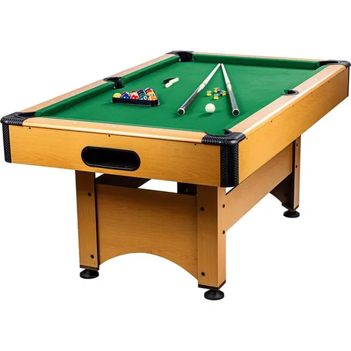 GamesPlanet® 1416 Kulečníkový stůl pool billiard kulečník s vybavením, 6 ft, sv. dřevo