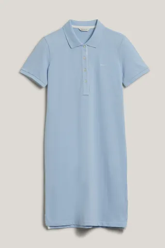 ŠATY GANT CONTRAST COLLAR PIQUE POLO DRESS FRESH BLUE