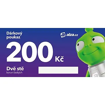 Elektronický dárkový poukaz Alza.cz na nákup zboží v hodnotě 200 Kč