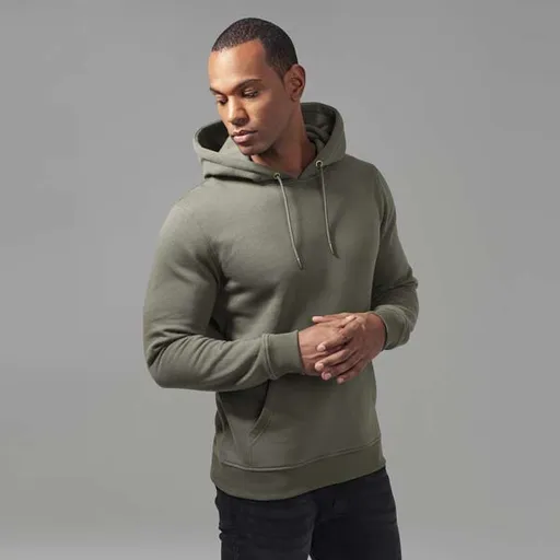 Pánská mikina s kapucí Urban Classics Basic Sweat Hoody olive - XXL