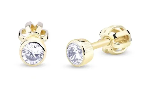 Cutie Jewellery Drobné náušnice ze žlutého zlata se zirkony Z3034-30-10-X-1