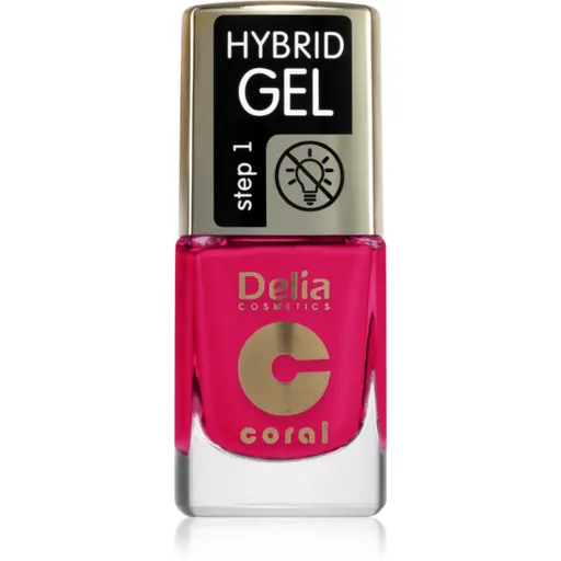 Delia Cosmetics Coral Nail Enamel Hybrid Gel gelový lak na nehty odstín 147 11 ml