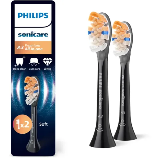 Philips Sonicare Premium All-in-One HX9092/88 náhradní hlavice pro zubní kartáček Black 2 ks