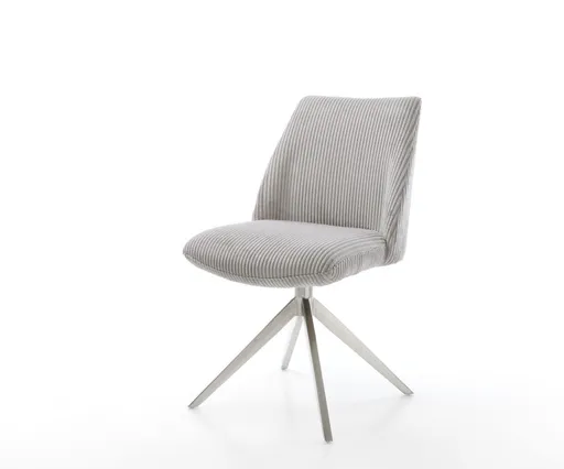 Otočná židle Elso-Flex křížová podnož široká nerezová manšestr