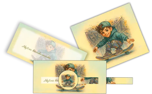 Set obálka vysouvací + čistící utěrka na brýle