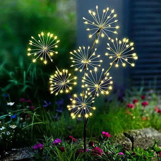 LED zahradní zápich Ohňostroj