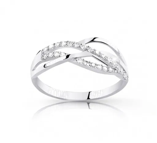 Cutie Diamonds Půvabný prsten z bílého zlata s diamanty DZ8036-10-X-2 55 mm