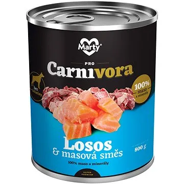 MARTY ProCarnivora pro psy losos + masová směs 800 g (8595174340592)