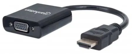 MANHATTAN převodník z HDMI na VGA (HDMI Male to VGA Female, black, Polybag)