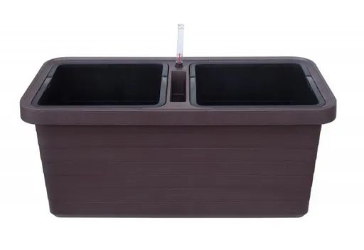 Samozavlažovací truhlík Berberis DUO, čokoláda, Plastia, 78 cm
