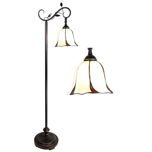 Stojací lampa Tiffany Brownia - 36*25*152 cm Clayre & Eef