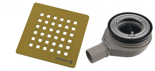 POLYSAN FLEXIA vaničkový sifon, průměr 90, DN40, krytka zlato mat 17752
