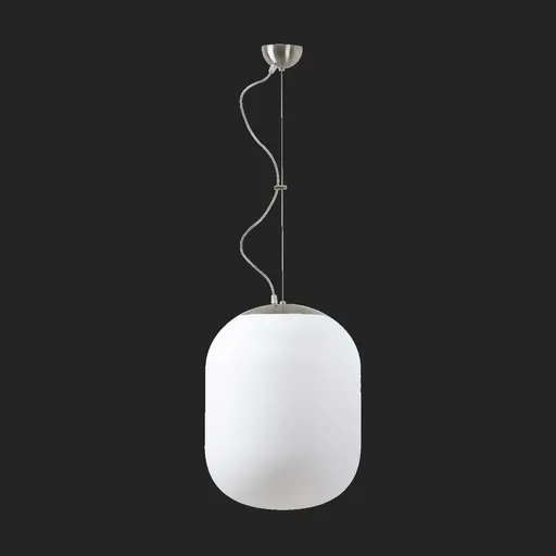 OSMONT TAN67348 TANIA L2 závěsné skleněné svítidlo nerez broušená / bílá IP40 3000 K 41W LED nouzové kombinované 3 h