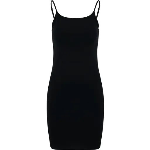 Build Your Brand Dámské šaty na špagetová ramínka - Černá | L