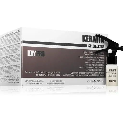 Kaypro Keratin Filler fluid pro poškozené vlasy pro profesionální použití 12x10 ml