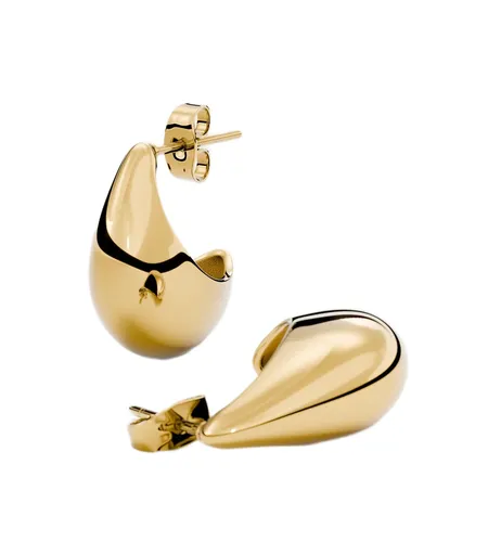 Furiosa Elegantní pozlacené náušnice Teardrop SE-CLAWEARING-G