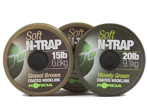 Korda Šňůrka N-Trap Soft 20m - 15lb Gravel Brown,Korda Šňůrka N-Trap Soft 20m - 15lb Gravel Brown
