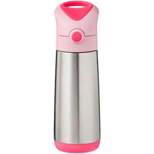 B.BOX FLAMINGO FIZZ 500 ML Termoska s brčkem, stříbrná, velikost 500 ML