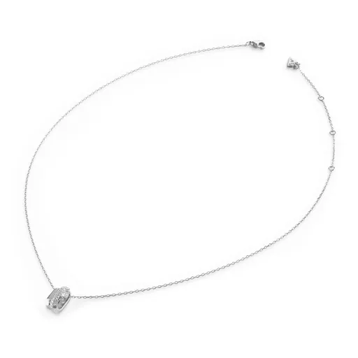 Guess Stříbrný náhrdelník s krystaly Nuances JSBN04508JWRHT/U