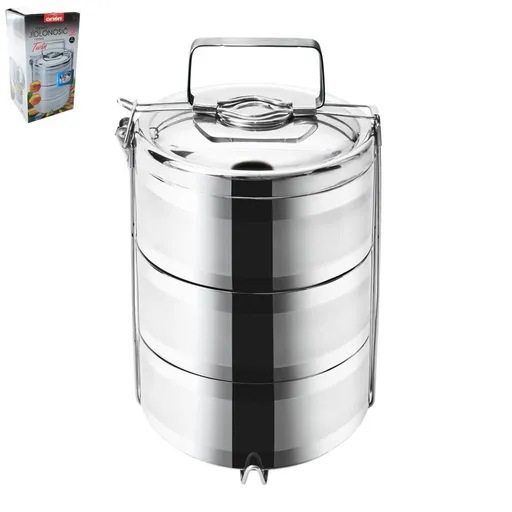 Jídlonosič termo nerez 3 patra, 16 cm - ORION