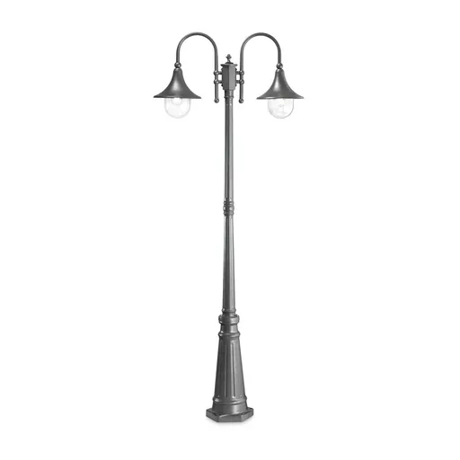 Venkovní sloupkové svítidlo Ideal Lux Cima PT2 Antracite 246833 E27 2x60W IP43 antracitové