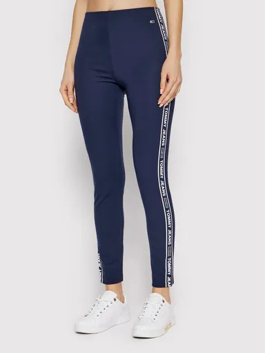 Tommy Jeans dámské modré legíny DW0DW12636 XS/R