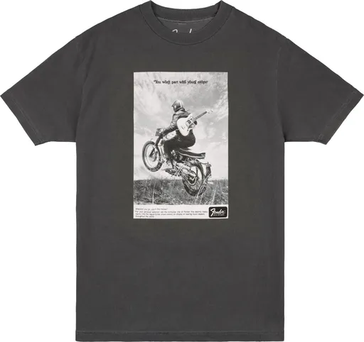 Fender Vintage Ad Biker Tee Graphite XXL