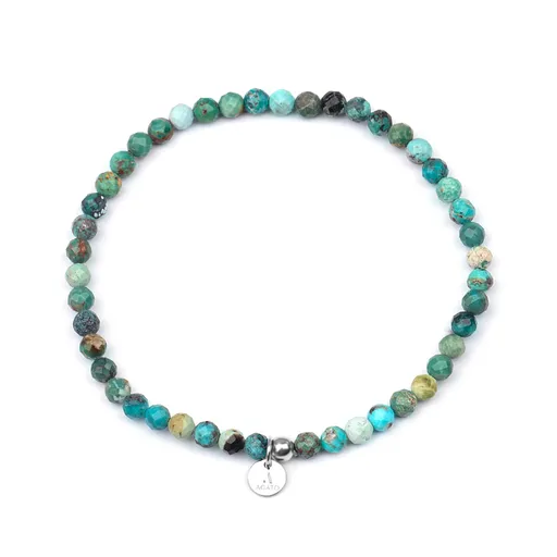 Agato Korálkový náramek s tyrkysem Hubei POL-B18/20G